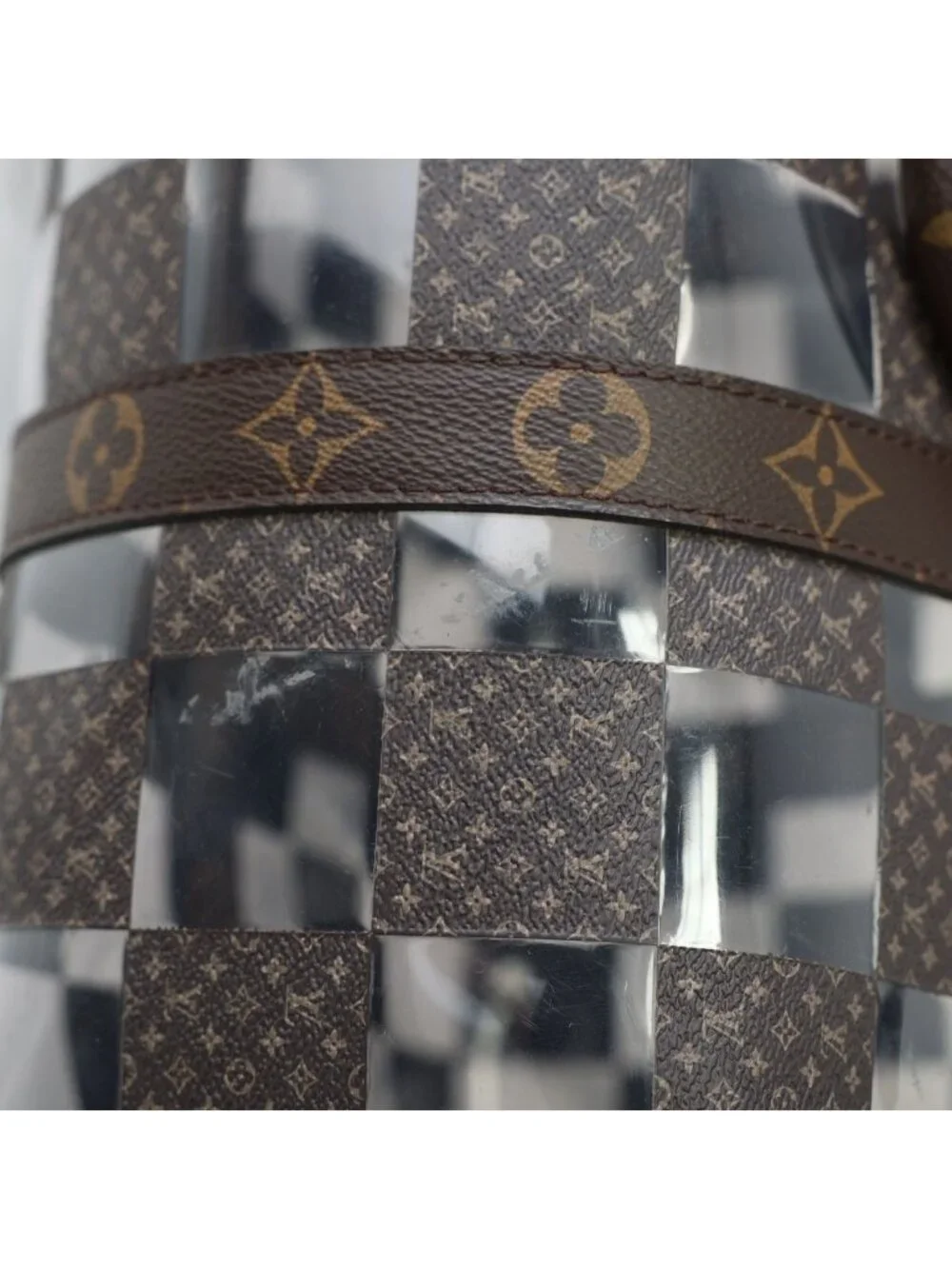 Louis Vuitton Monogram Chess Keepall Bandouliere 50 Boston Bag Brown